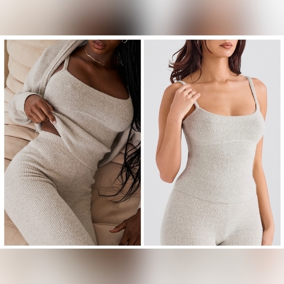 NWT House of CB Rumi Opal Knit Vest Top Loungewear Tank Top‎ Size XL / L+ and M - Picture 1 of 13